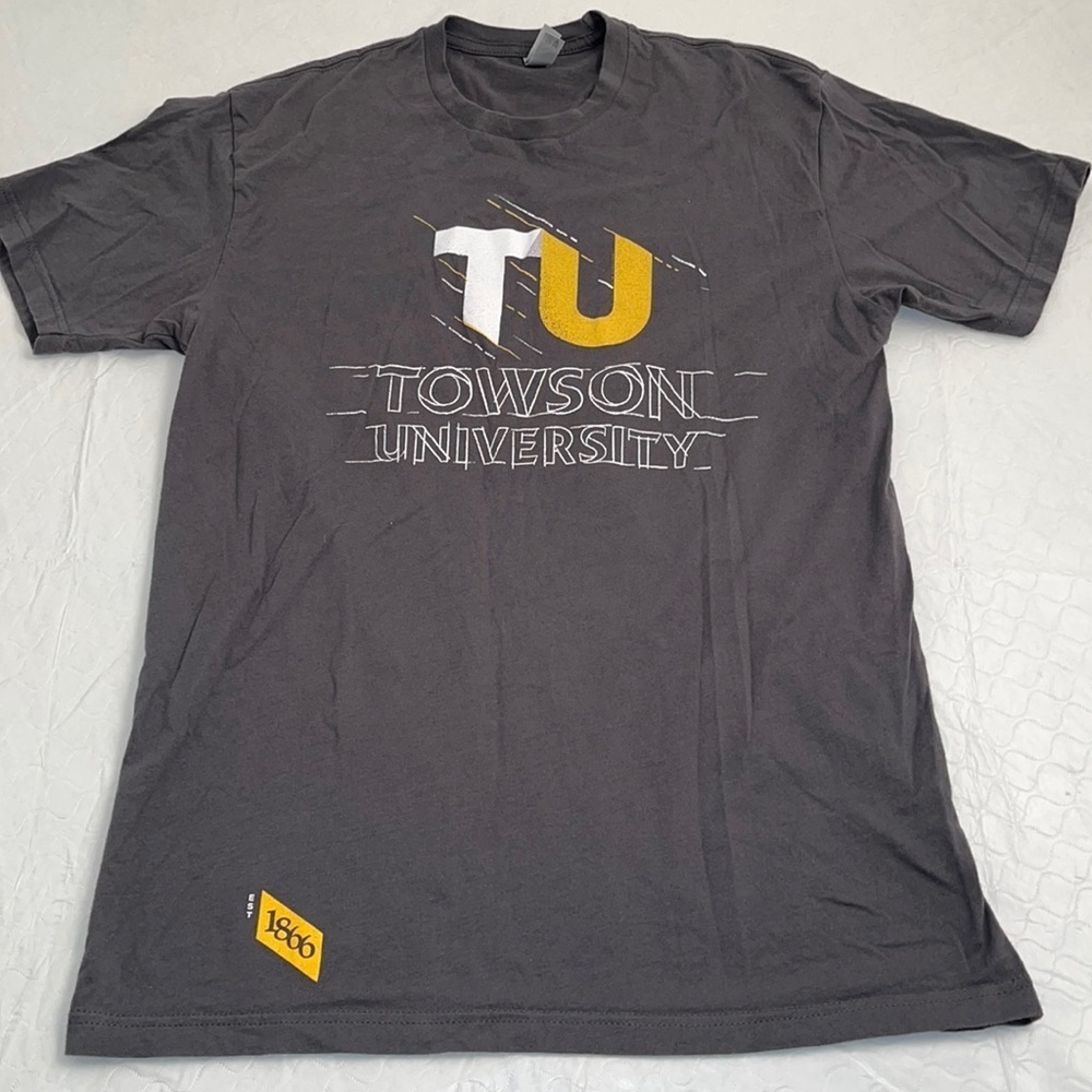 Next Level Towson University logo gray short sleeve t-shirt